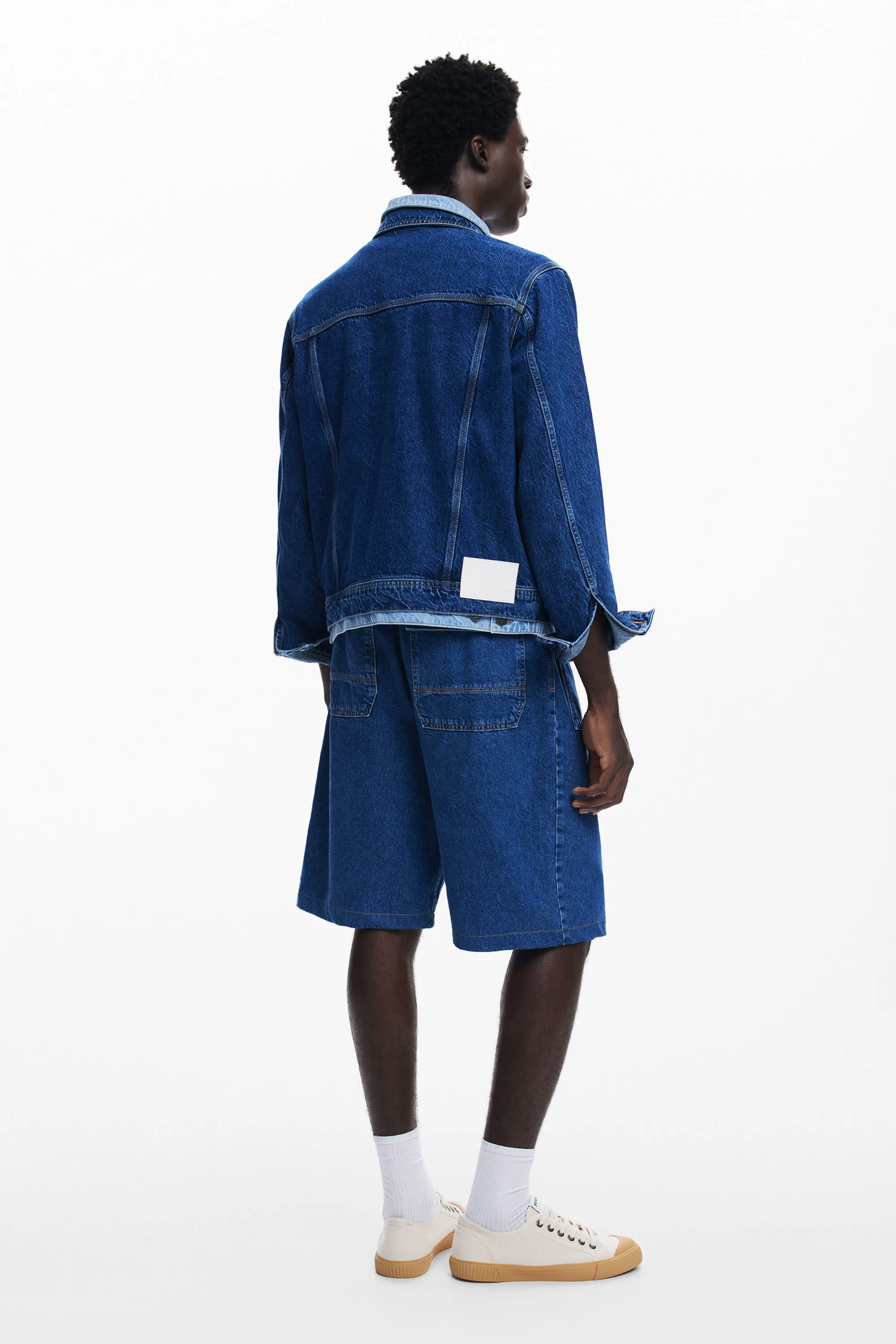 Chaqueta denim patchwork