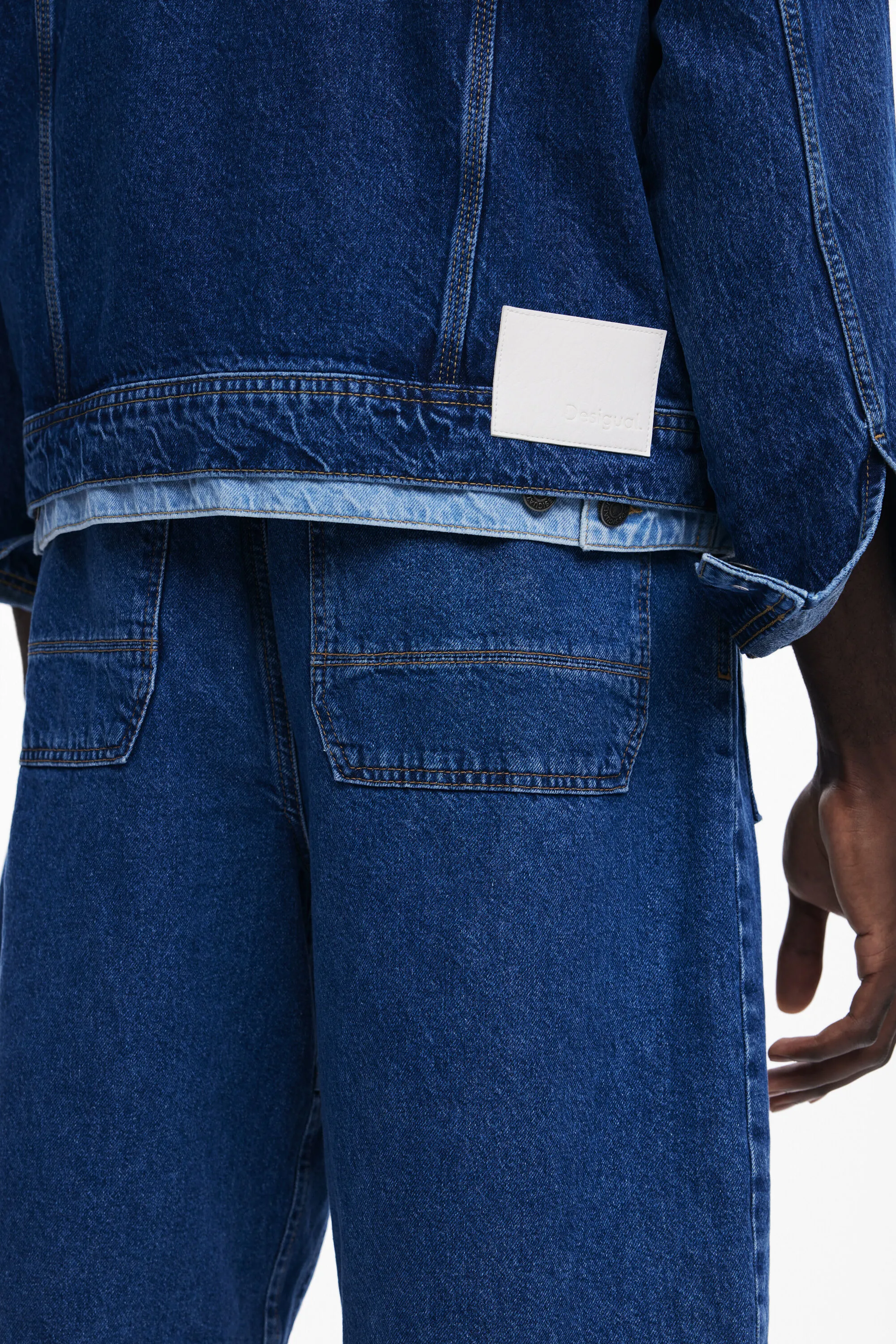 Chaqueta denim patchwork