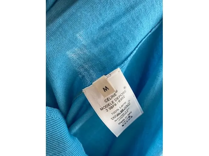 Céline Camiseta de punto CELINE.Lana M internacional Azul 