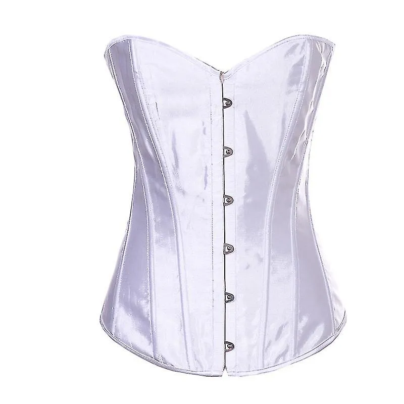 Mimigo Women's Bustier Corset Top Sexy Lingerie Sets Black Satin Waist Cincher